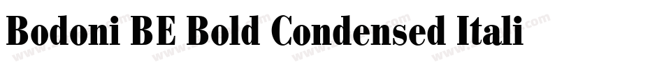 Bodoni BE Bold Condensed Italic字体转换